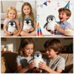 JcvPot Pinguin Kuscheltier, Weiches Stofftier Für Kinder Und Babys, Kuscheltier Pinguin Plüschtie, Plüschtier – Bild 3